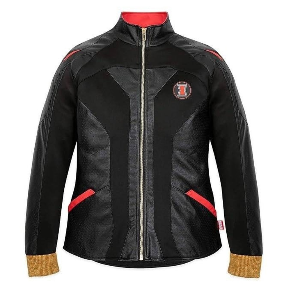 Disney Store Black Widow Women's Motorcycle Jacket Size 2XL Marvel Cosplay